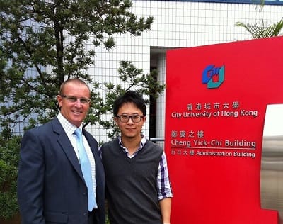 David Collins, Managing Director of Target Student Media, visiting City University of Hong Kong