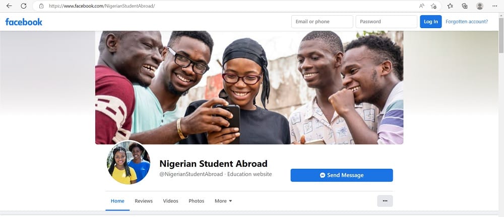 Nigerian Student Abroad Facebook page